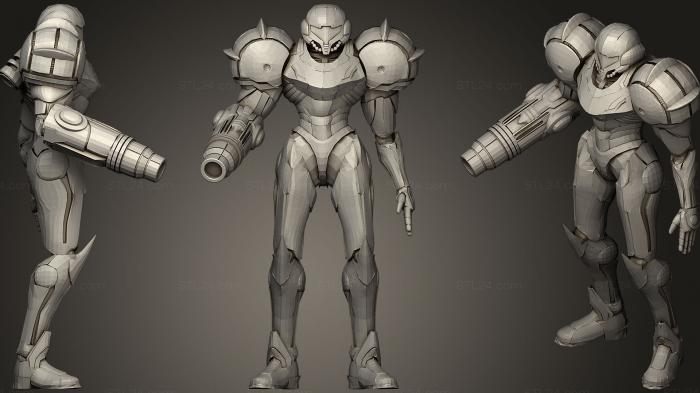 Figurines heroes, monsters and demons (Samus, STKM_1136) 3D models for cnc